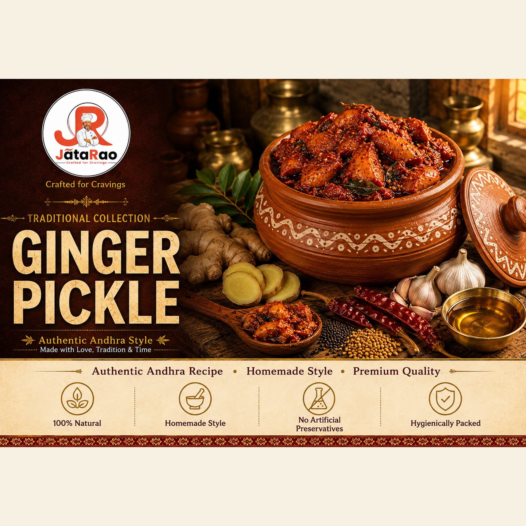 JĀTARAO Ginger Pickle label