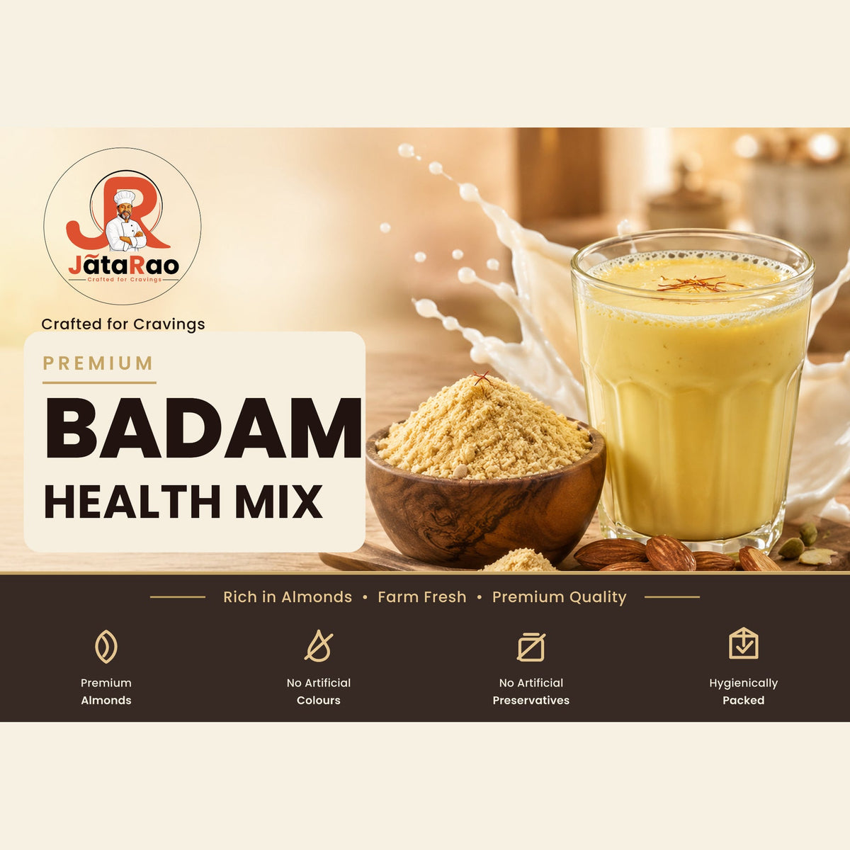 JĀTARAO Badam Health Mix label