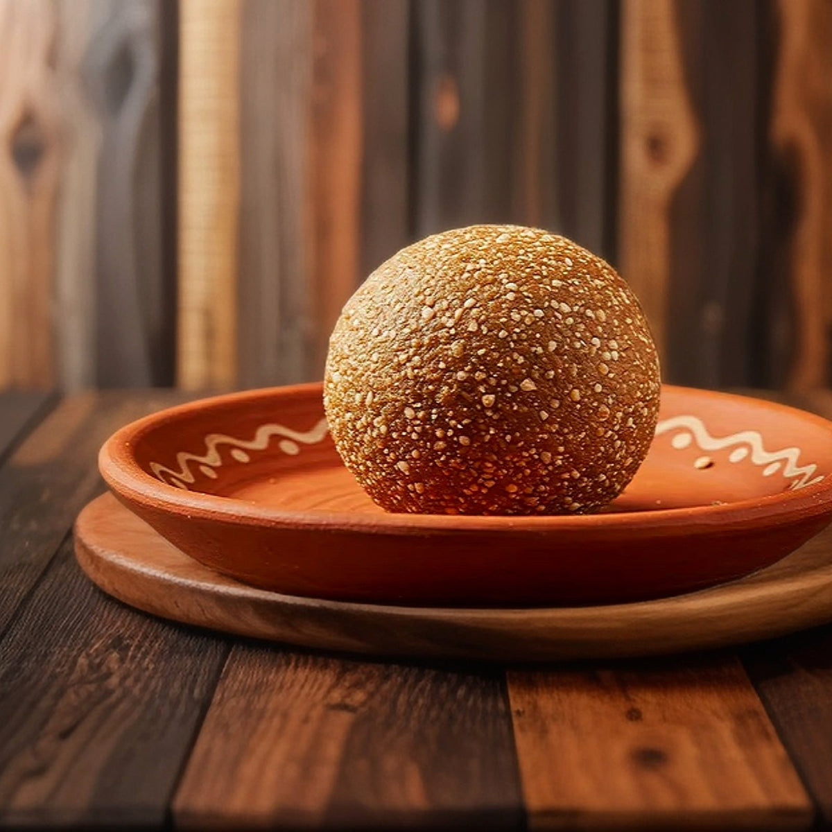 JĀTARAO Jonna Kobbari Laddu colour product close-up