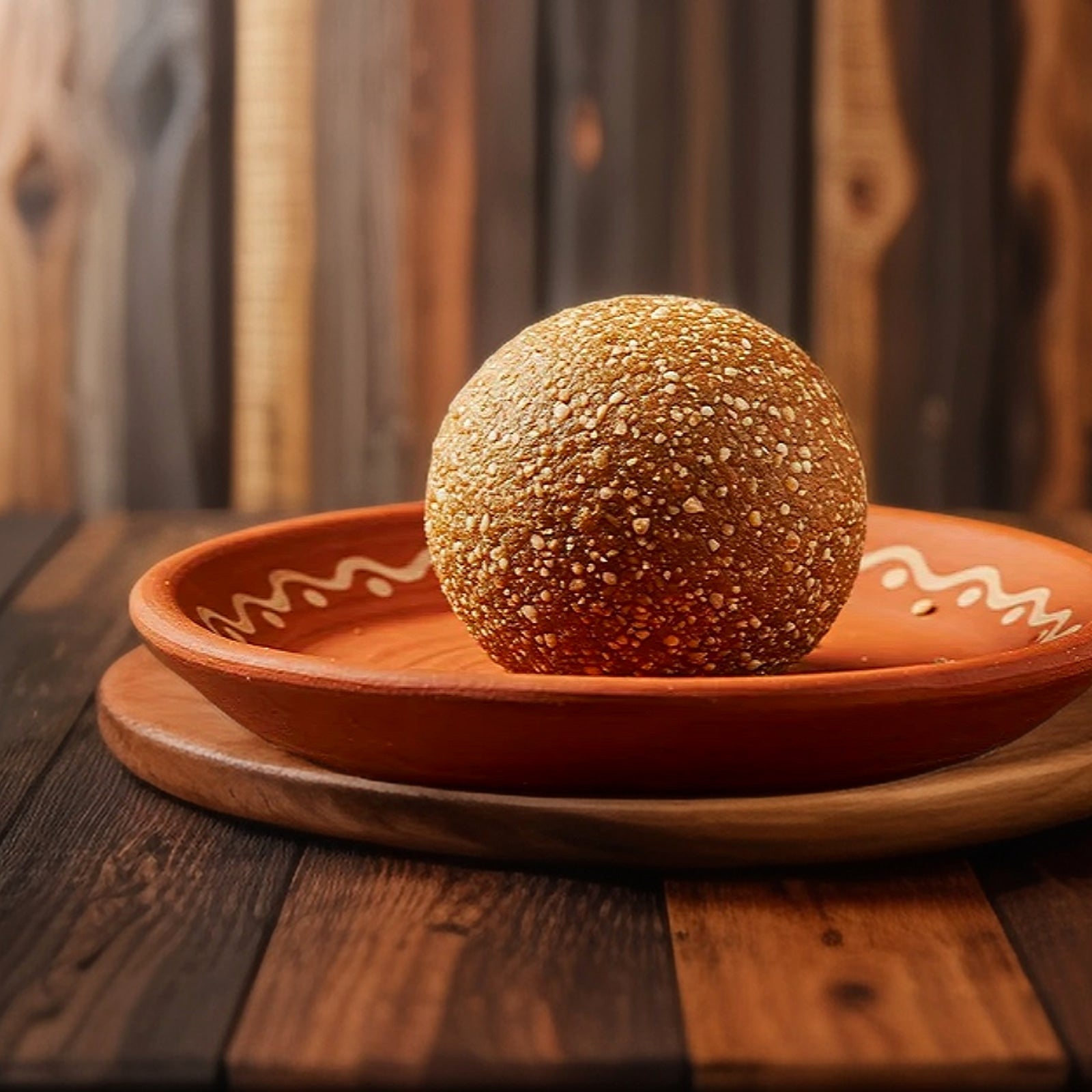 JĀTARAO Jonna Kobbari Laddu colour product close-up