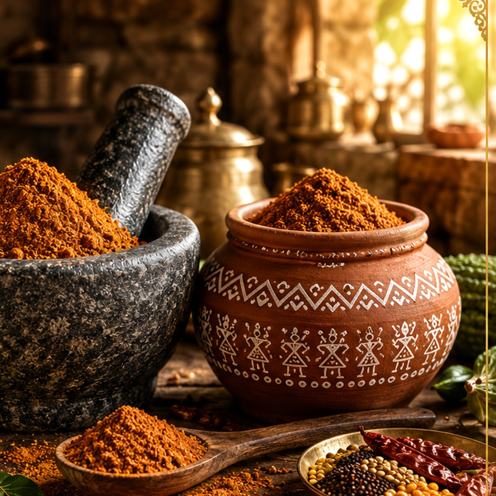 JĀTARAO Kakarakaya Karam Podi – 200 g colour product close-up