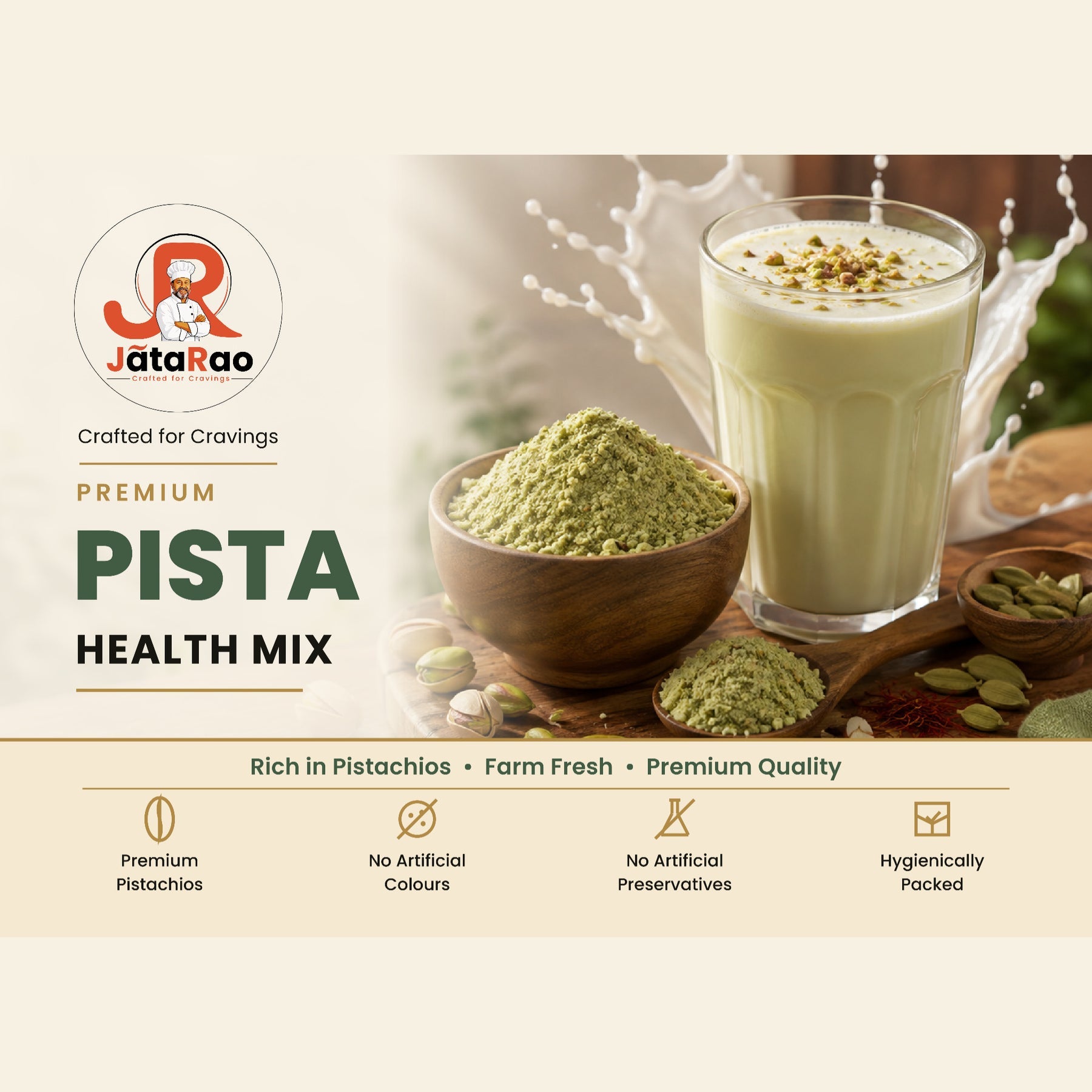 JĀTARAO Pista Health Mix label