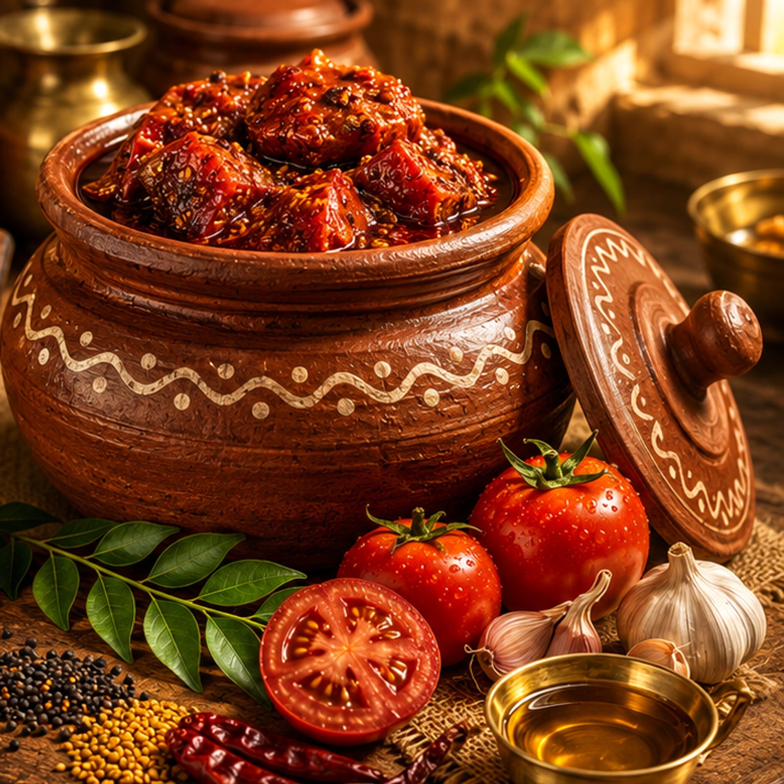 JĀTARAO Tomato Pickle – 200 g colour product close-up