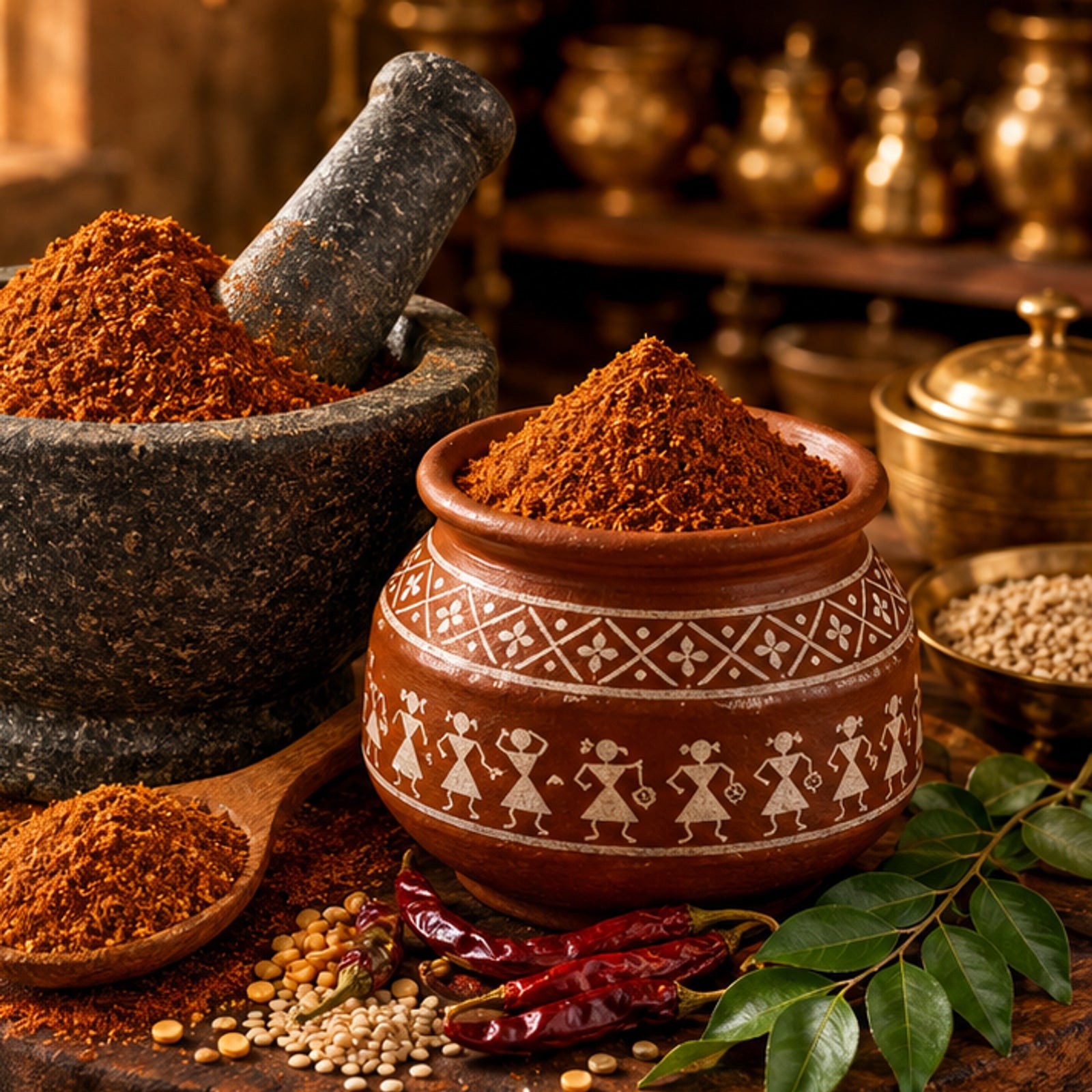 JĀTARAO Vellulli Karam Podi – 200 g colour product close-up