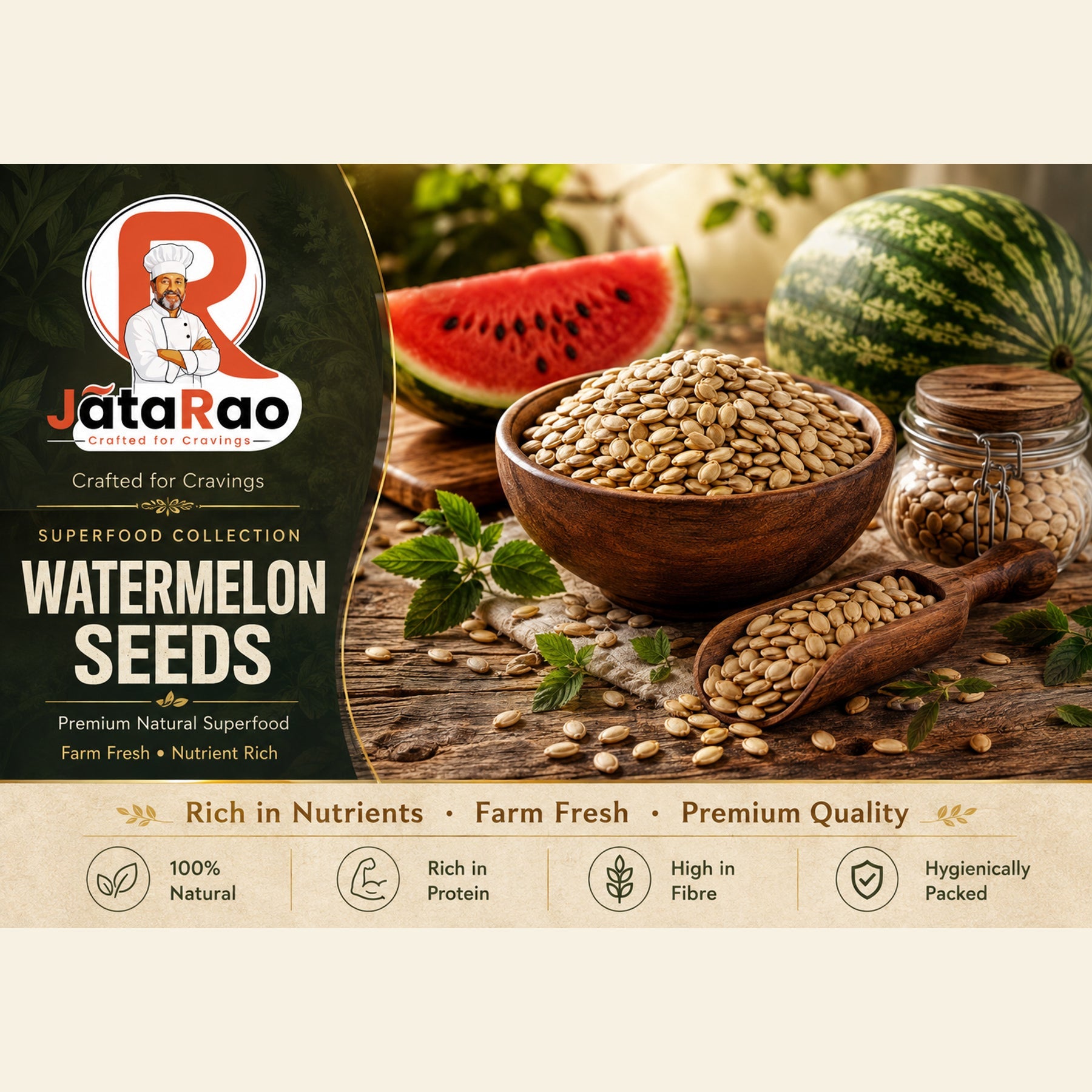 JĀTARAO Watermelon Seeds label